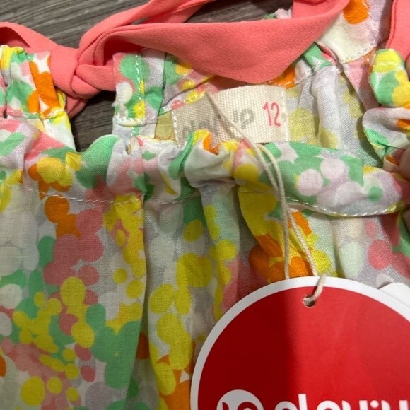 NWT Play Up Colorful Dot Printed Halter Top Size 12 - Picture 4 of 5